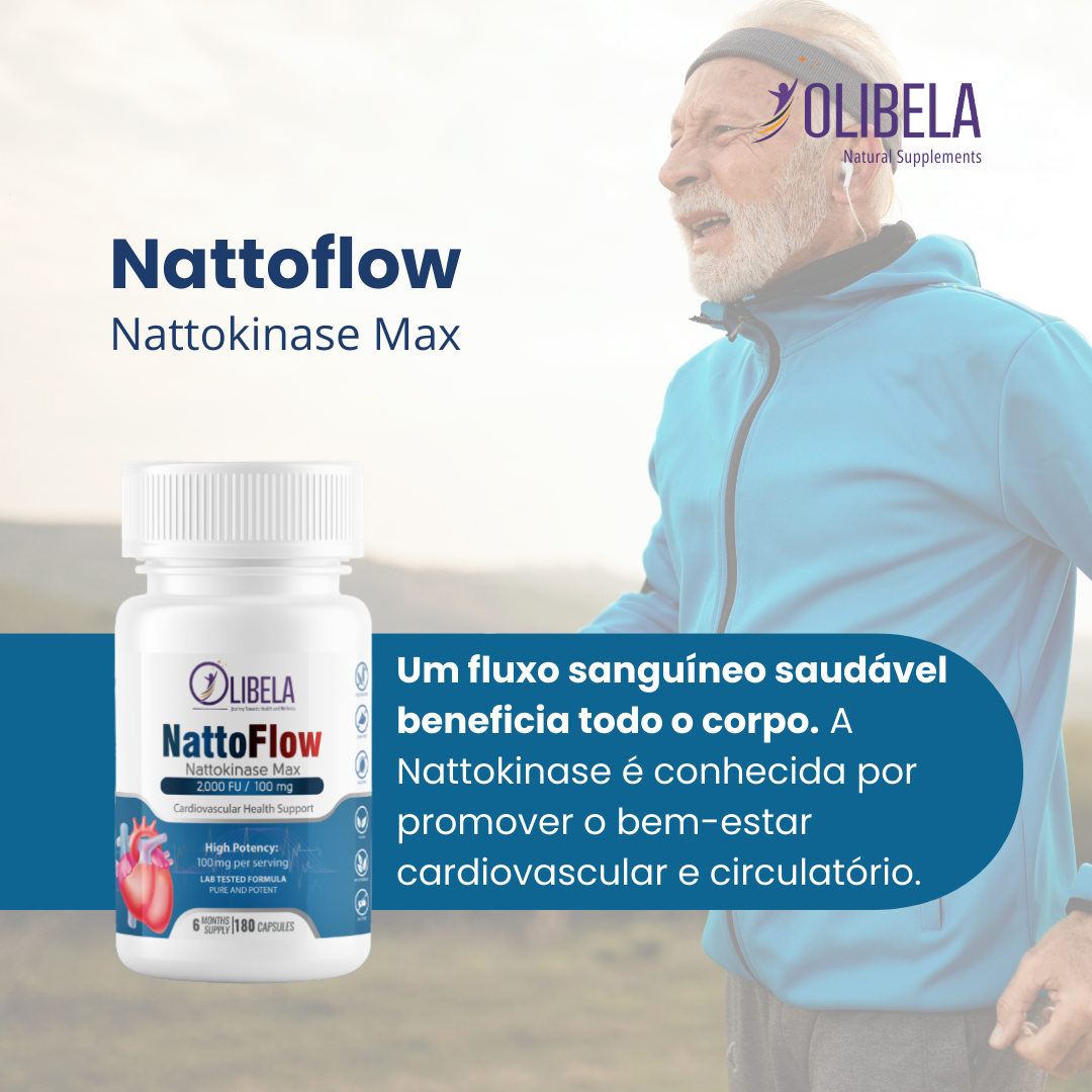 Olibela Nattokinase 2.000 UF 100mg – Suplemento para Saúde Cardiovascular e Circulação Sanguínea
