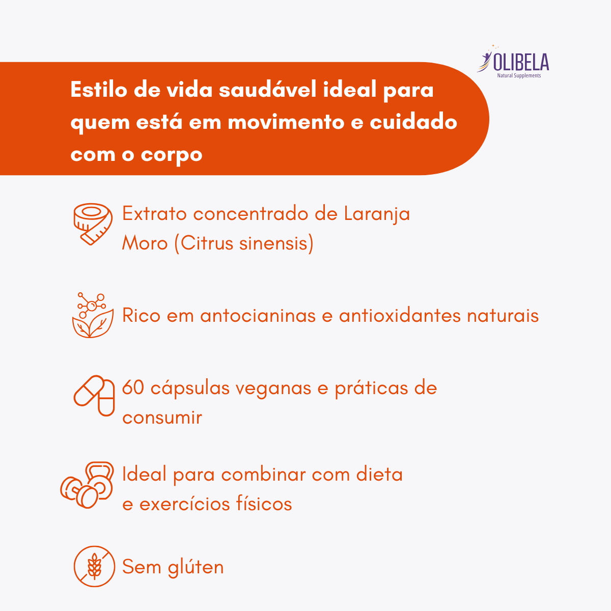 Extrato de Laranja Moro - Citrus Sinensis 60 cápsulas