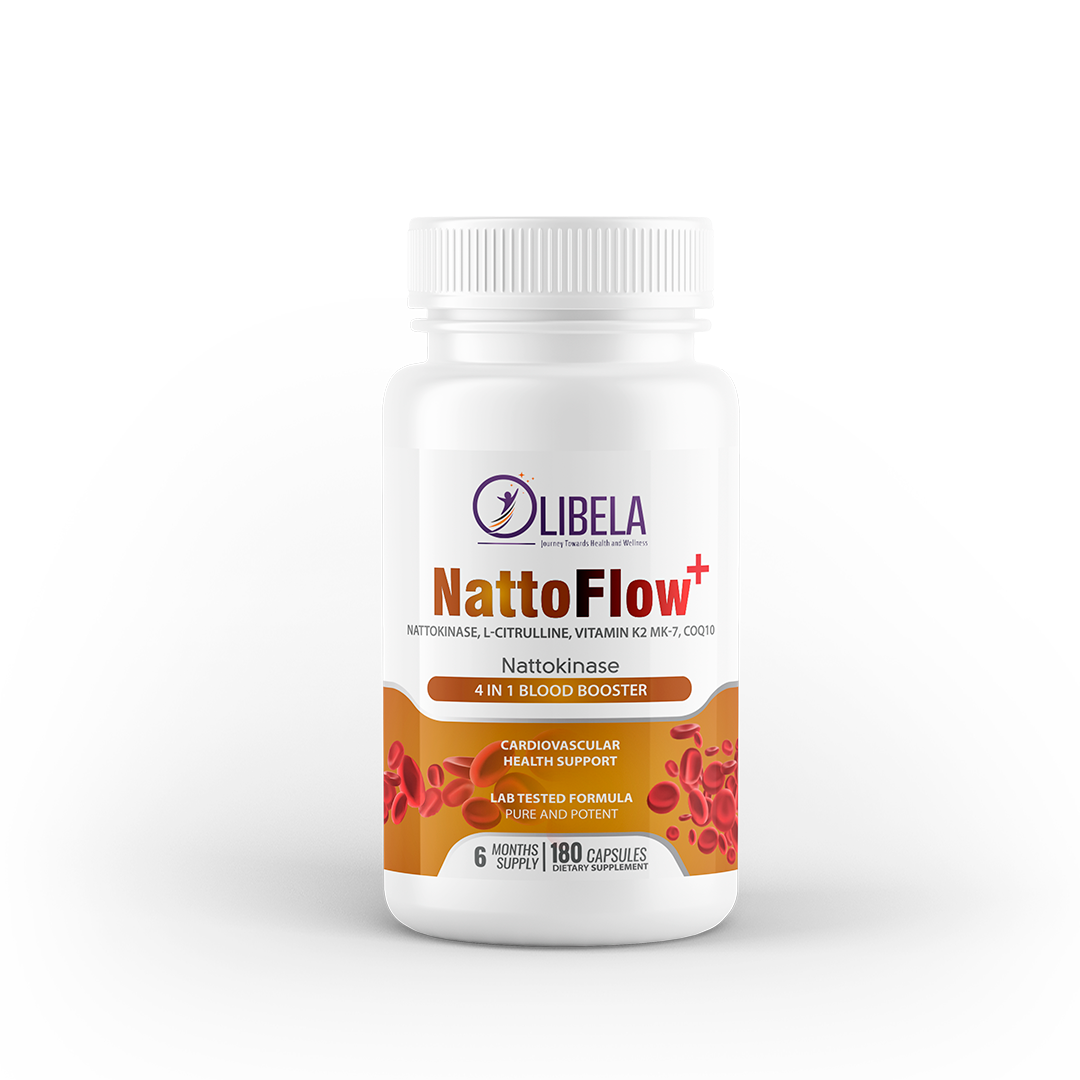 Olibela NattoFlow+ 4 em 1: Suplemento Avançado para Saúde Cardiovascular, Circulação e Energia