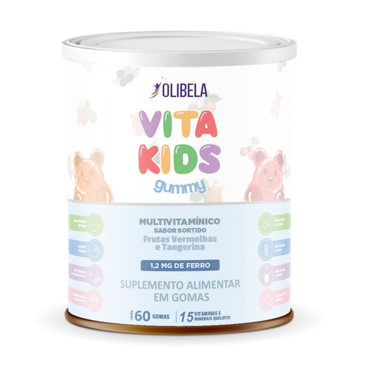 Gummy multivitamínico infantil 60 Gomas 15 vitaminas e minerais