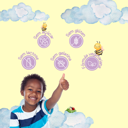 Gummy multivitamínico infantil 60 Gomas 15 vitaminas e minerais