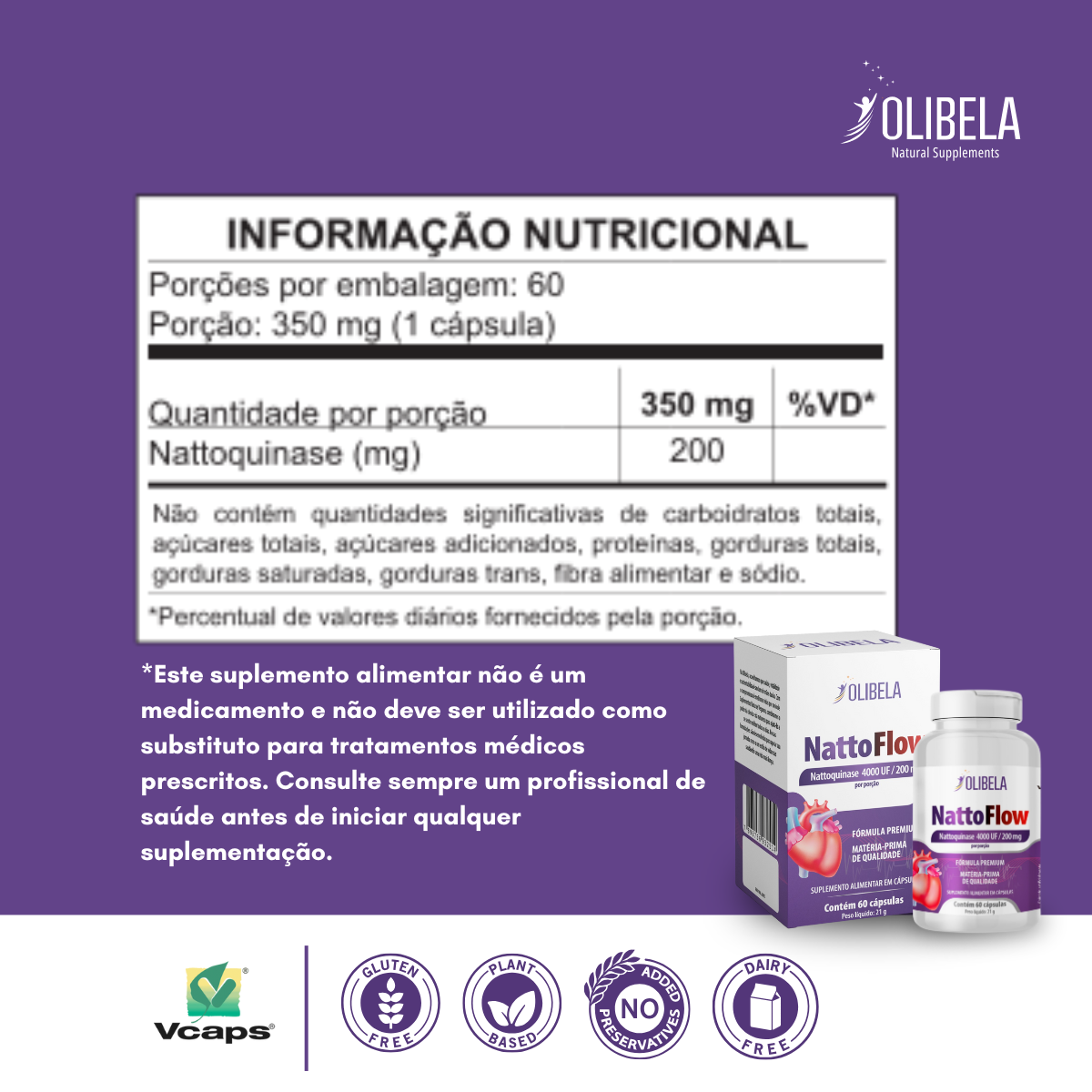 Nattokinase 4000FU 200mg 60 Cápsulas