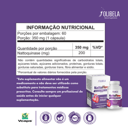 Nattokinase 4000FU 200mg 60 Cápsulas